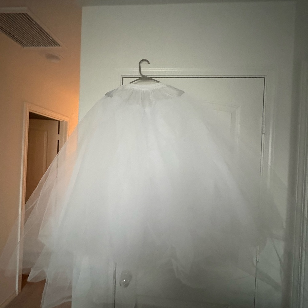 White Bridal Tulle Petticoat Skirt
